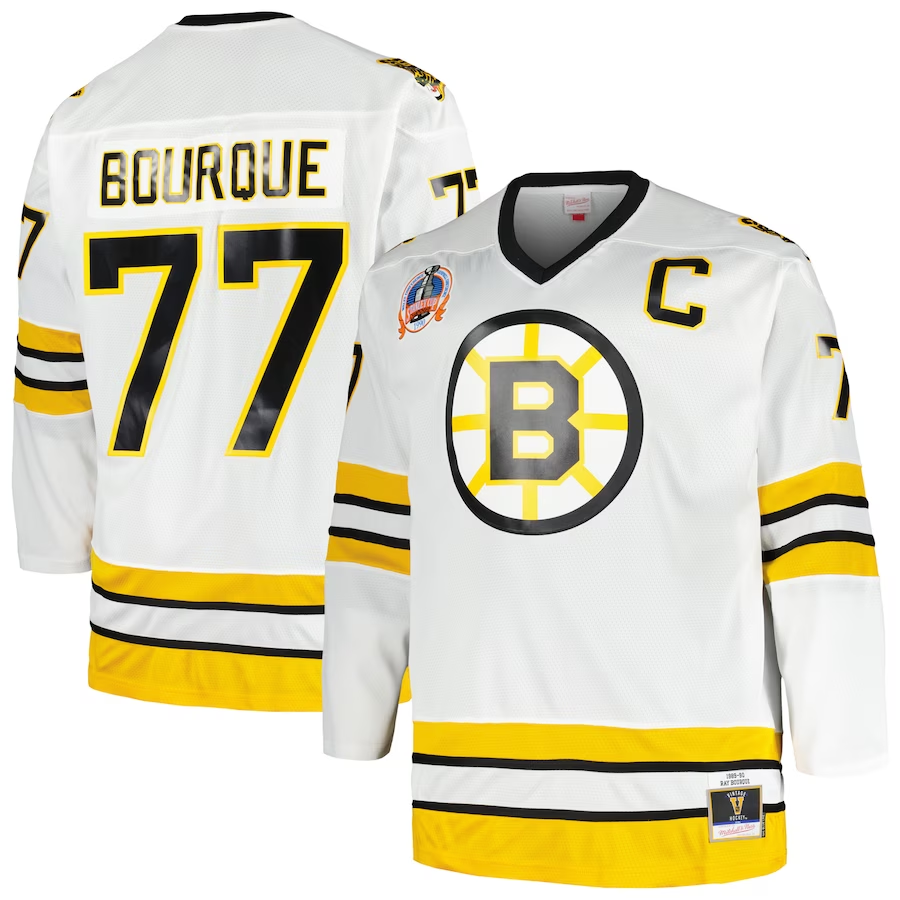 Men's Boston Bruins Ray Bourque #77 White Jersey
